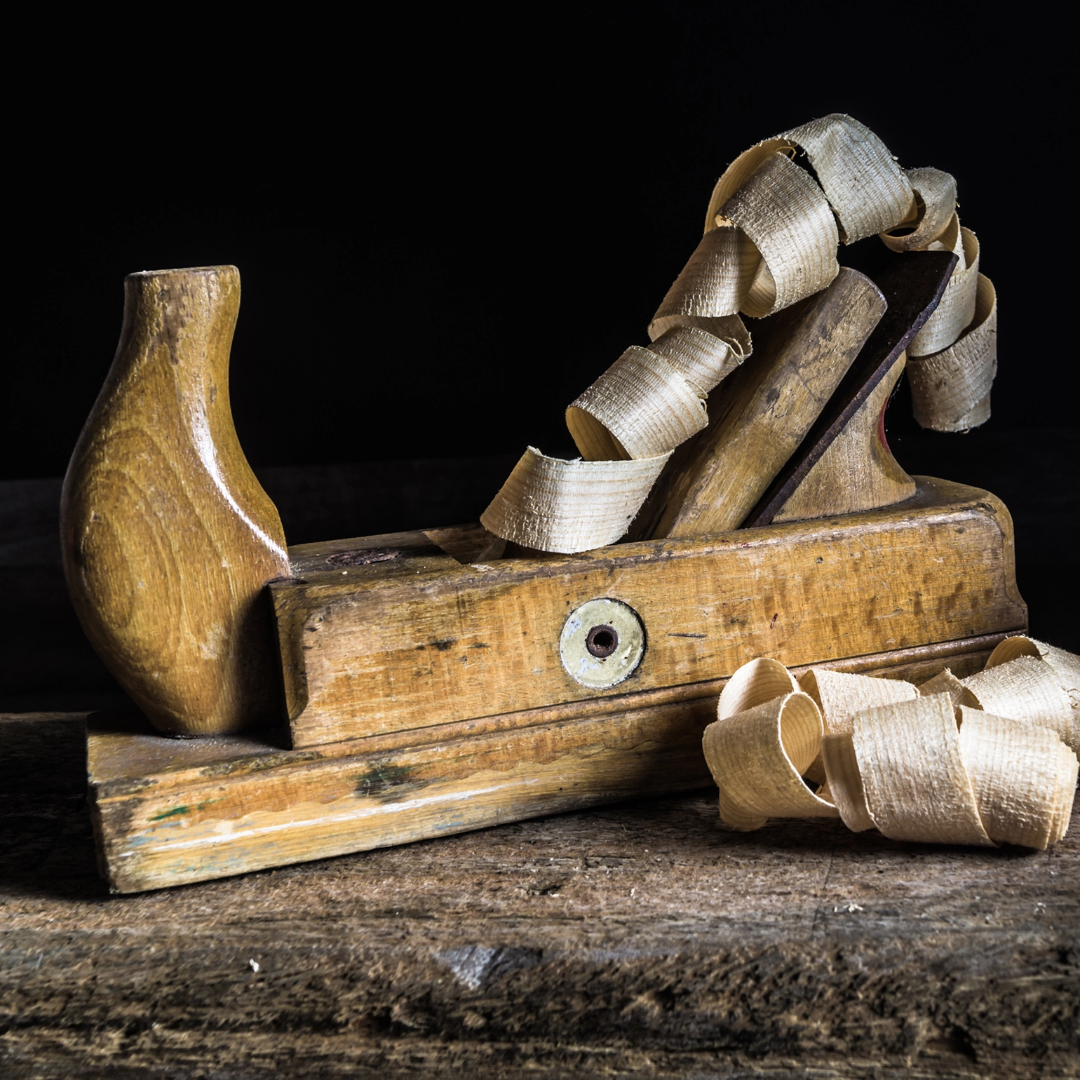 Vintage wooden hand planer